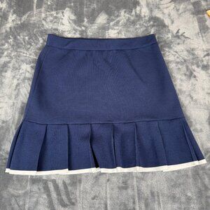 Sincerely Jules Sz L Athletic Skort Skirt Navy Pleats Golf Tennis Prep Uniform
